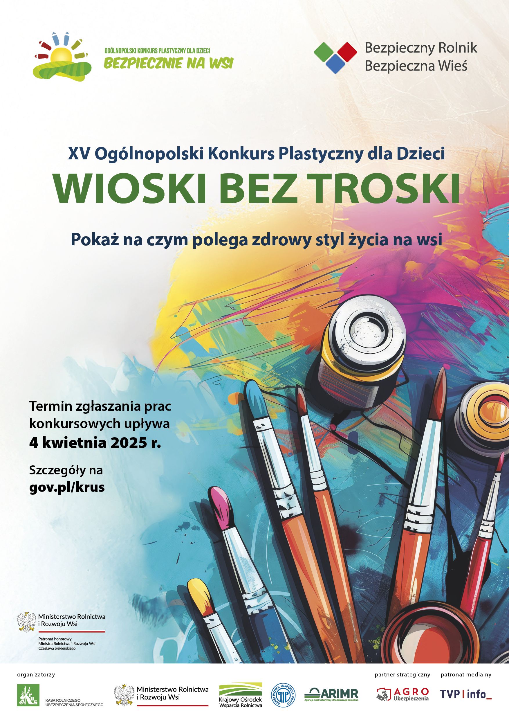 plakat konkursu bezpiecznie na wsi 